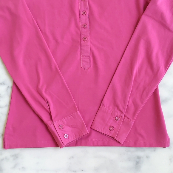 NWOT. Old Navy Stretch Cotton Spandex Long Sleeve Polo Shirt. - Picture 5 of 5